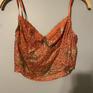 Floral Orange Camisole Top